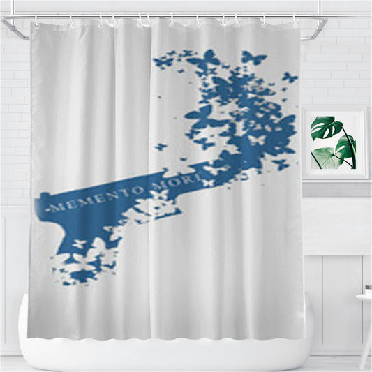 Personalized Persona Memento Mori Shower Curtain Farmhouse Bathroom Decor