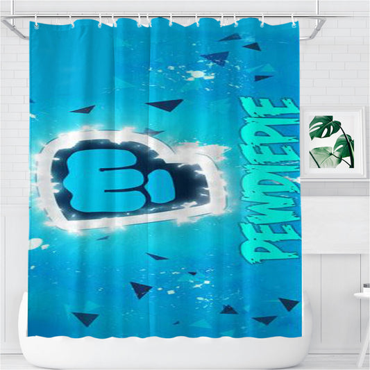 Personalized Pewdiepie Brofist Logo Shower Curtain Farmhouse Bathroom Decor