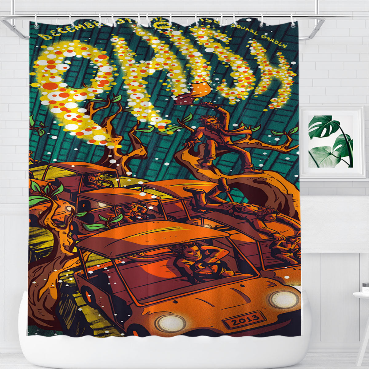Phish Cover Bathroom Shower Curtain Fabric Waterproof | 66 X 72 Inch