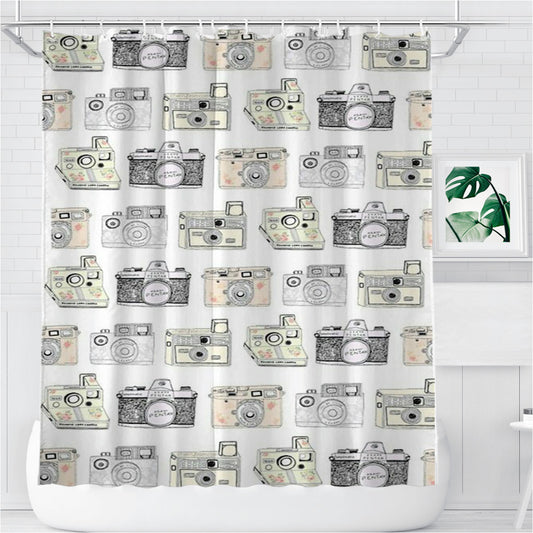 Personalized Photograp Pattern Shower Curtain Farmhouse Bathroom Decor