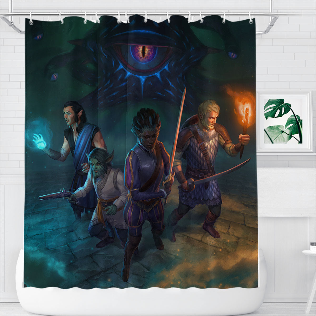 Pillars Of Eternity Deadfire Wallpaper Bathroom Shower Curtain Fabric Waterproof | 66 X 72 Inch