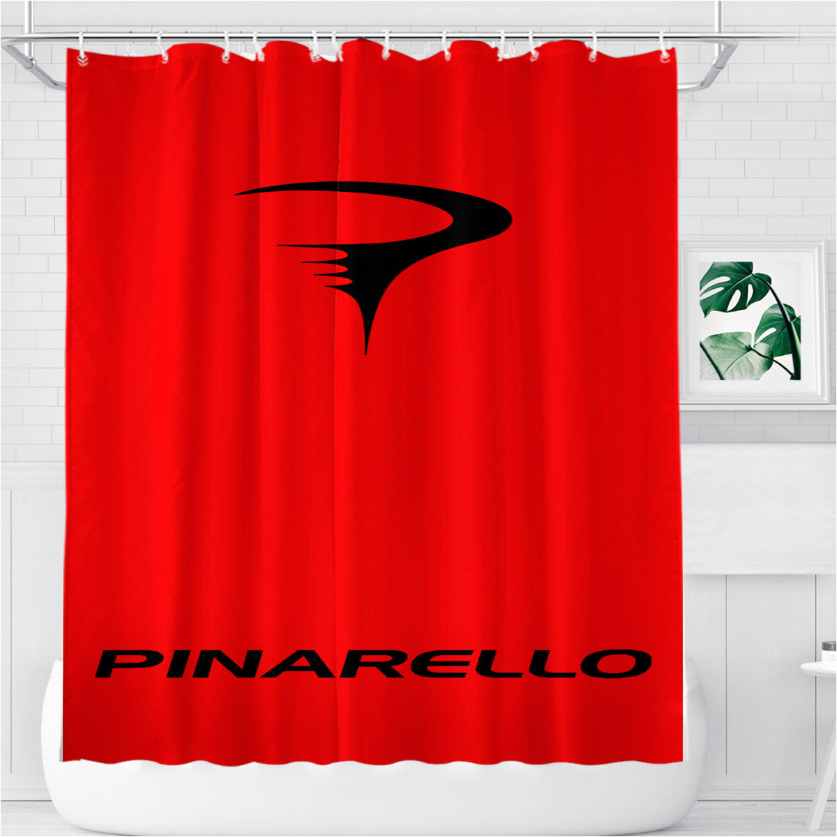 Pinarello Bicycle Team Sky Bike Sport Bathroom Shower Curtain Fabric Waterproof | 66 X 72 Inch