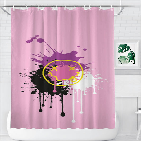 Personalized Pink Graffiti - Skate Aesthetic Shower Curtain Farmhouse Bathroom Decor