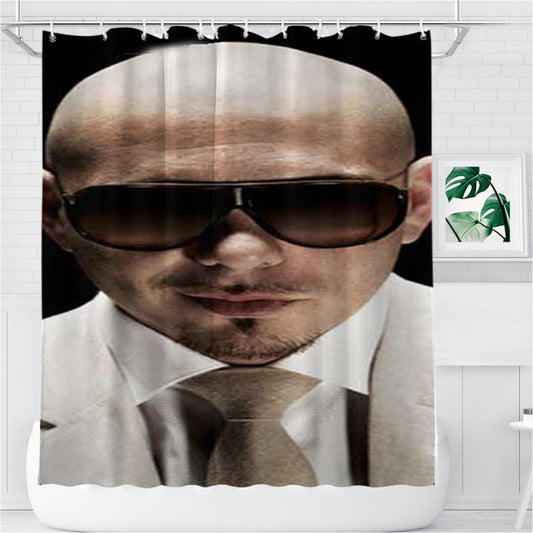 Personalized Pitbull Shades Shower Curtain Farmhouse Bathroom Decor