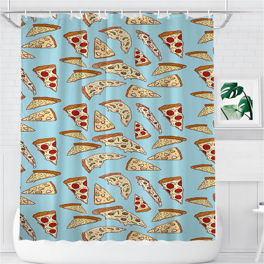 Personalized Pizza Iphone Shower Curtain Farmhouse Bathroom Decor