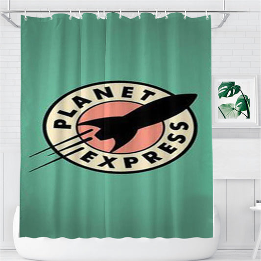 Personalized Planet Express Futurama Shower Curtain Farmhouse Bathroom Decor