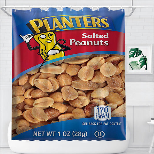 Planters Salted Mr Peanuts Bathroom Shower Curtain Fabric Waterproof