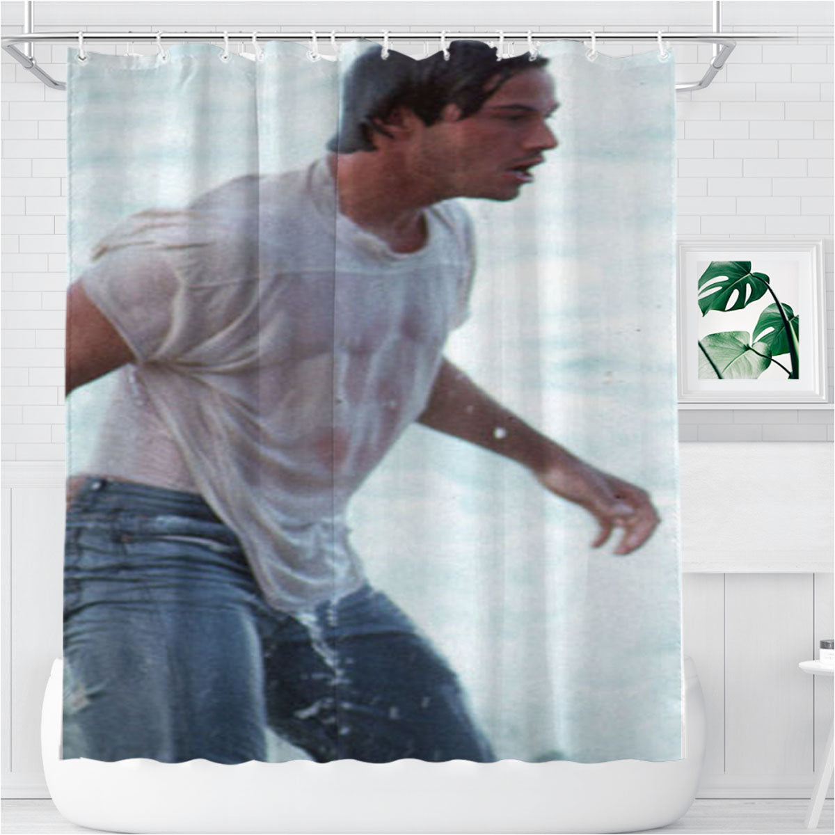 Point Break Bathroom Shower Curtain Fabric Waterproof | 66 X 72 Inch