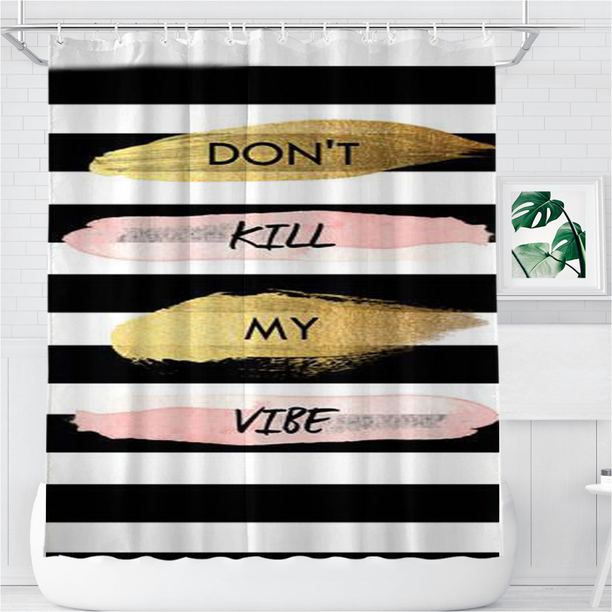 Polka Dots And Kate Spade Bathroom Shower Curtain Fabric Waterproof | 66 X 72 Inch