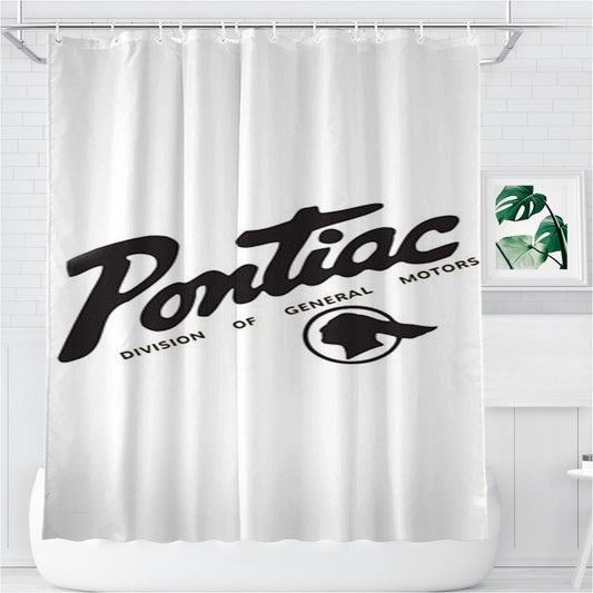 Pontiac Division Of General Motors Bathroom Shower Curtain Fabric Waterproof