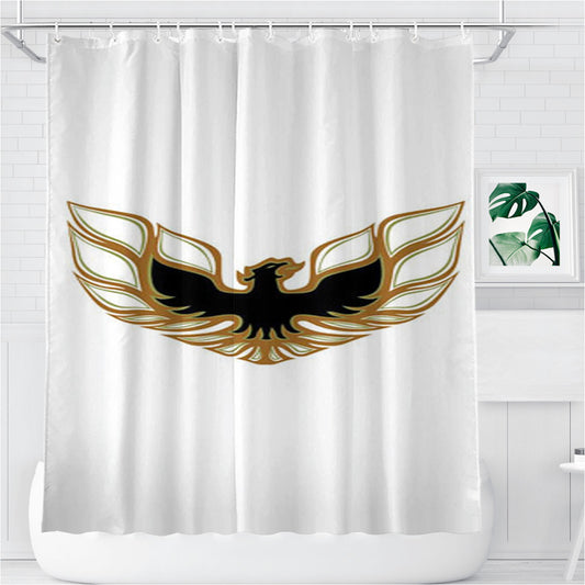 Personalized Pontiac Firebird Gold Shower Curtain Farmhouse Bathroom Decor