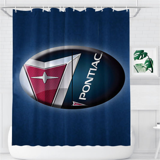 Personalized Pontiac Symbol Shower Curtain Farmhouse Bathroom Decor