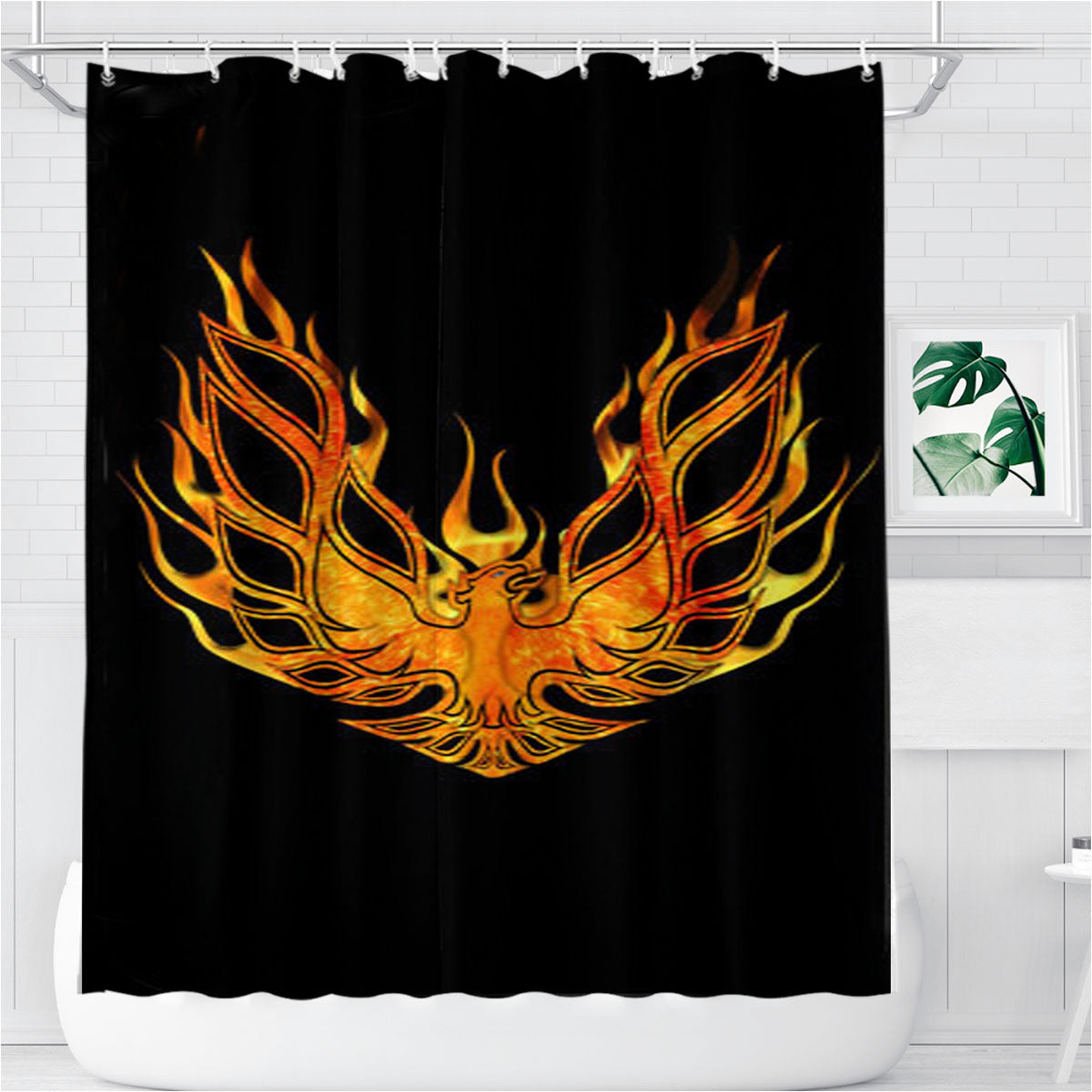 Pontiac Trans Am Decal Bathroom Shower Curtain Fabric Waterproof | 66 X 72 Inch