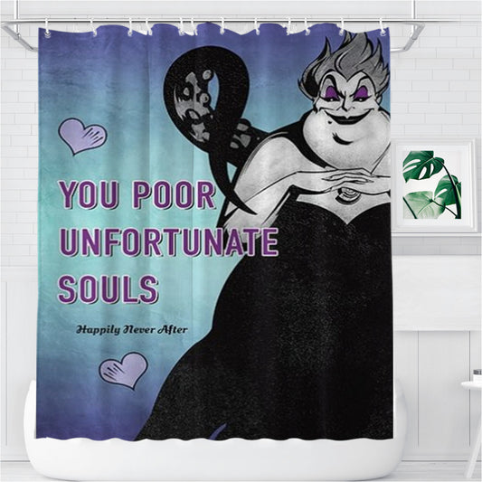 Personalized Poor Unfortunate Souls Ursula Shower Curtain Farmhouse Bathroom Decor