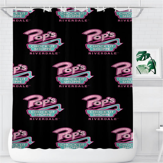 Personalized Pops Chock Lit Shoppe Riverdale Pattern Shower Curtain Farmhouse Bathroom Decor