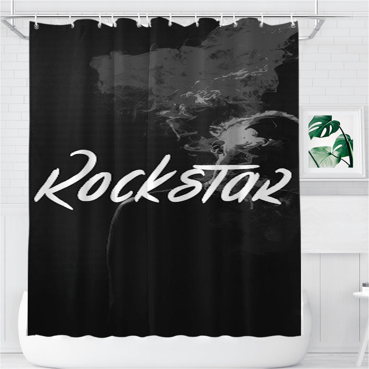Post Malone Rockstar Bathroom Shower Curtain Fabric Waterproof | 66 X 72 Inch