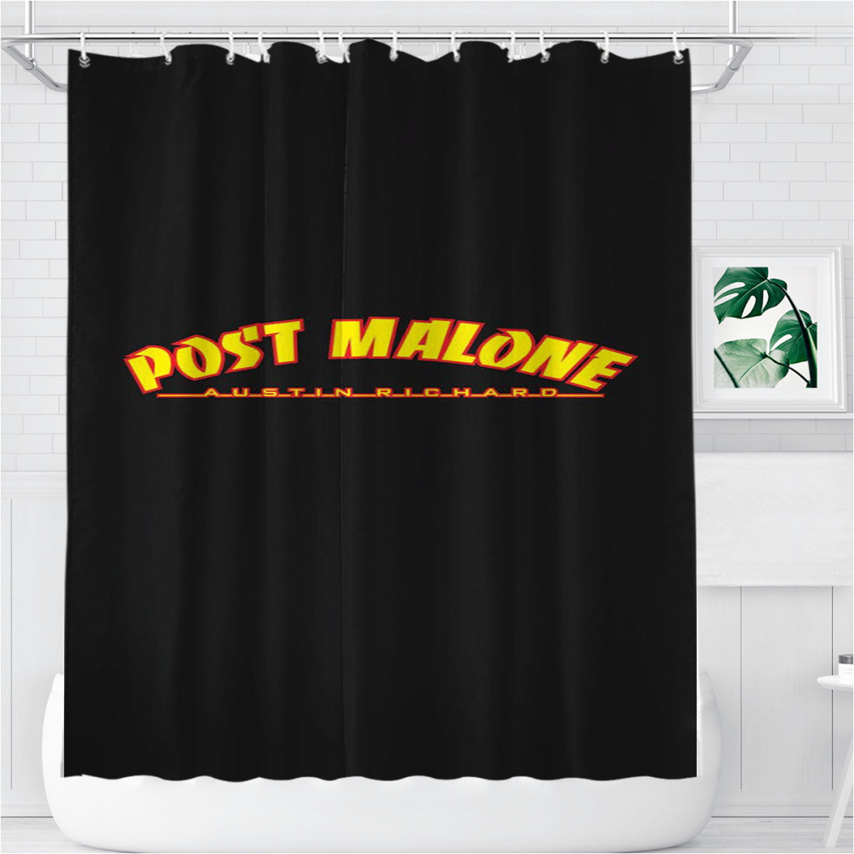 Post Malone Thrasher Style Bathroom Shower Curtain Fabric Waterproof | 66 X 72 Inch