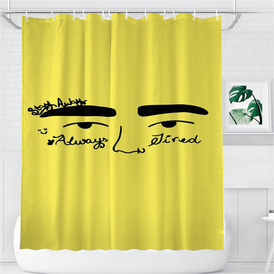 Personalized Postmalone Eye See You Pattern Shower Curtain Farmhouse Bathroom Decor