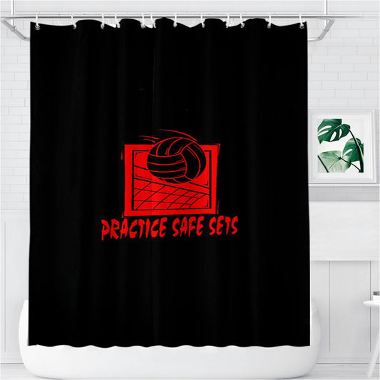 Personalized Practice Safe Sets Funny Gym Fitness Shower Curtain Farmhouse Bathroom Decor