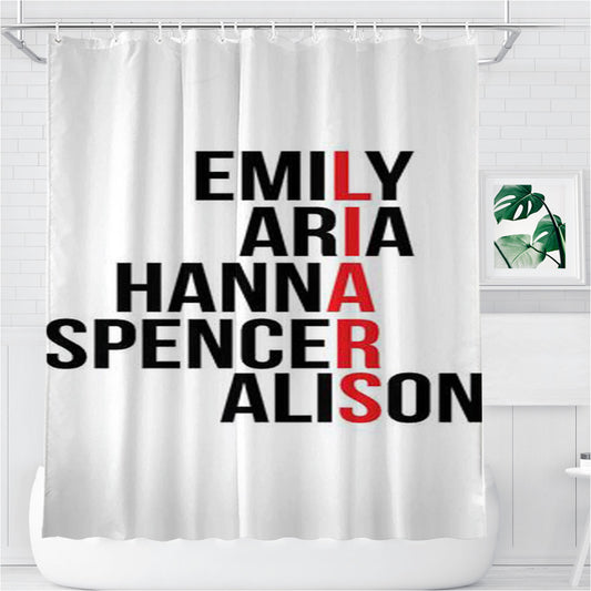 Personalized Pretty Little Liars Character'S Names Shower Curtain Farmhouse Bathroom Decor
