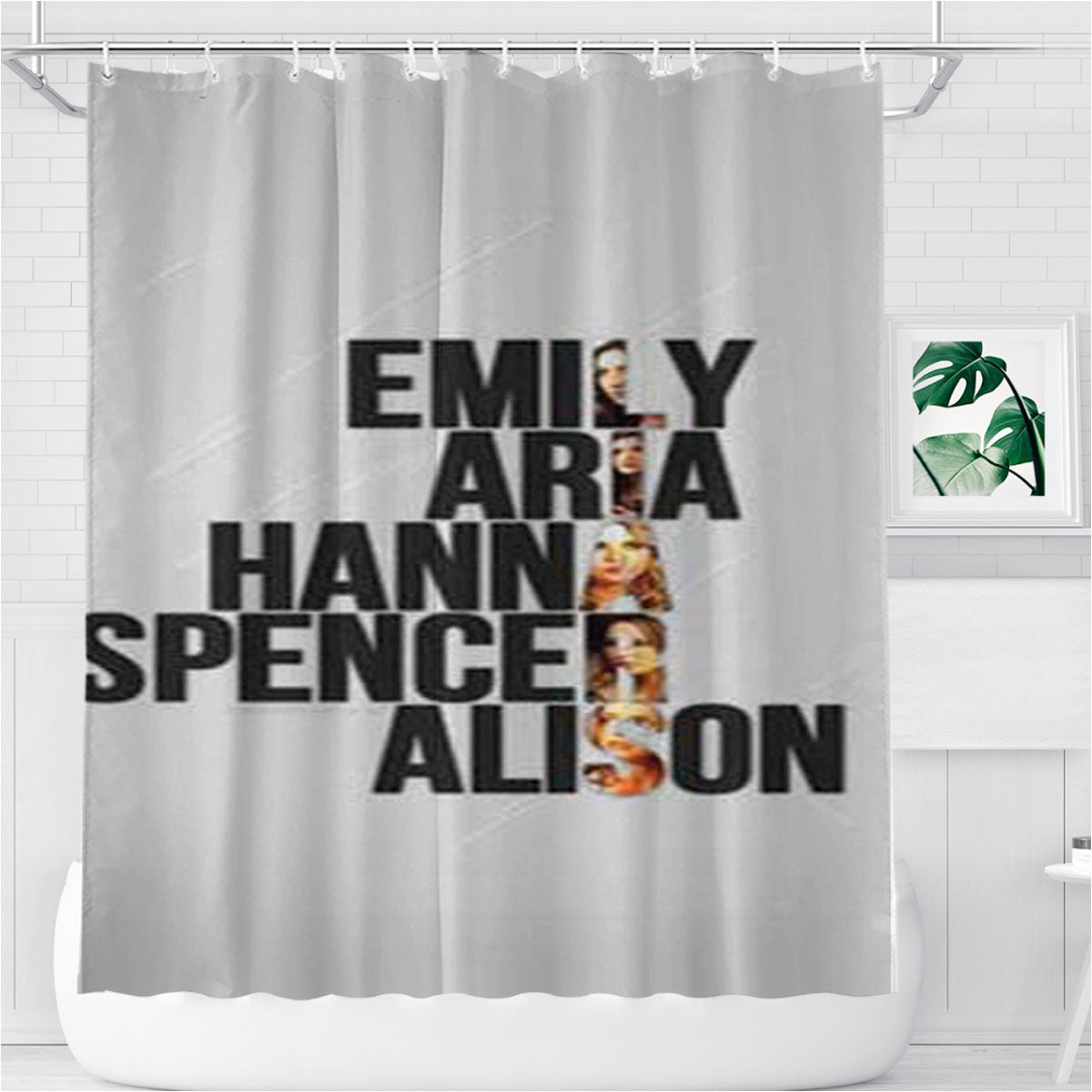 Pretty Little Liars Names Bathroom Shower Curtain Fabric Waterproof | 66 X 72 Inch
