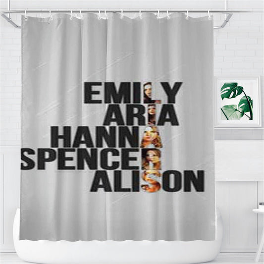 Personalized Pretty Little Liars Names Shower Curtain Farmhouse Bathroom Decor