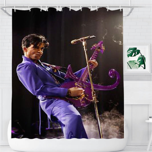 Personalized Prince Purple Rain Shower Curtain Farmhouse Bathroom Decor