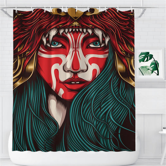 Personalized Princess Mononoke Shower Curtain Farmhouse Bathroom Decor