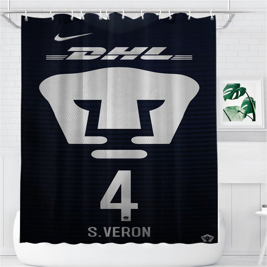 Pumas Unam Jersey S Veron Bathroom Shower Curtain Fabric Waterproof