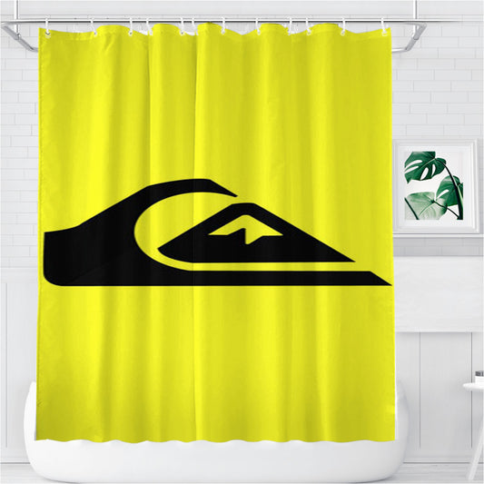 Personalized Quiksilver Yellow Shower Curtain Farmhouse Bathroom Decor