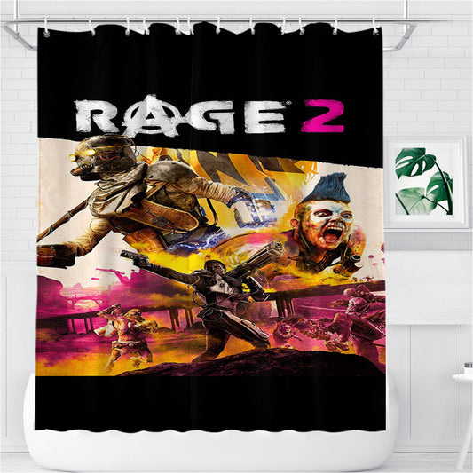 Personalized Rage Games 0 Shower Curtain Farmhouse Bathroom Decor