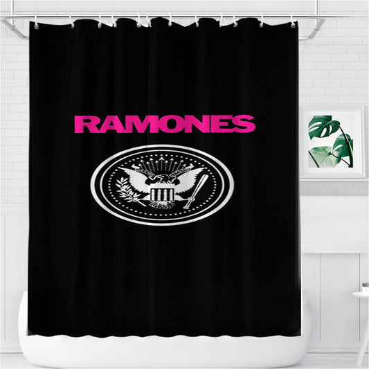 Personalized Ramones Band Shower Curtain Farmhouse Bathroom Decor