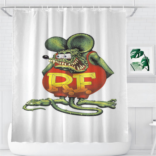 Personalized Rat Fink Shower Curtain Farmhouse Bathroom Decor