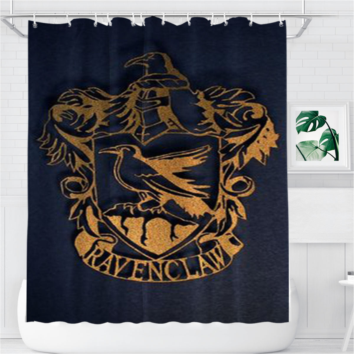 Ravenclaw Harry Potter Bathroom Shower Curtain Fabric Waterproof | 66 X 72 Inch