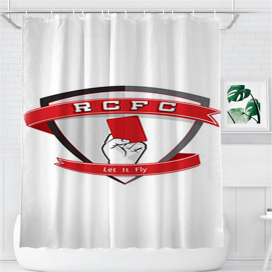 Rcfc Let It Fly Logo Bathroom Shower Curtain Fabric Waterproof | 66 X 72 Inch