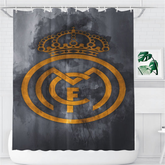 Personalized Real Madrid Icon Shower Curtain Farmhouse Bathroom Decor