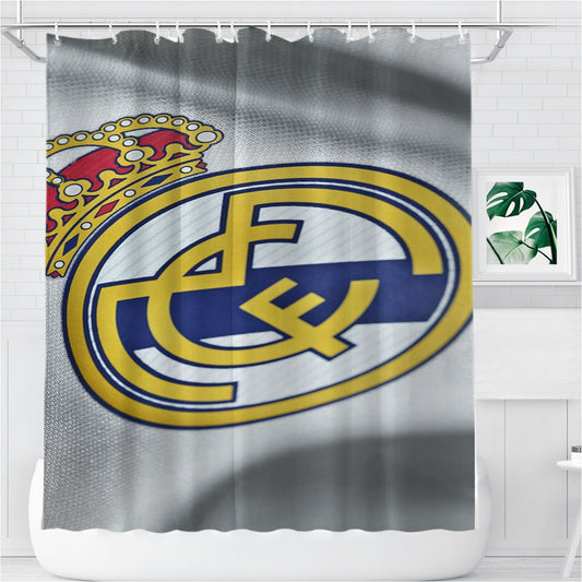 Real Madrid Jersey Bathroom Shower Curtain Fabric Waterproof