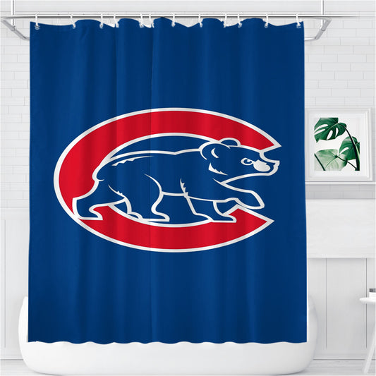 Recruit Chicago Cubs Bathroom Shower Curtain Fabric Waterproof | 66 X 72 Inch