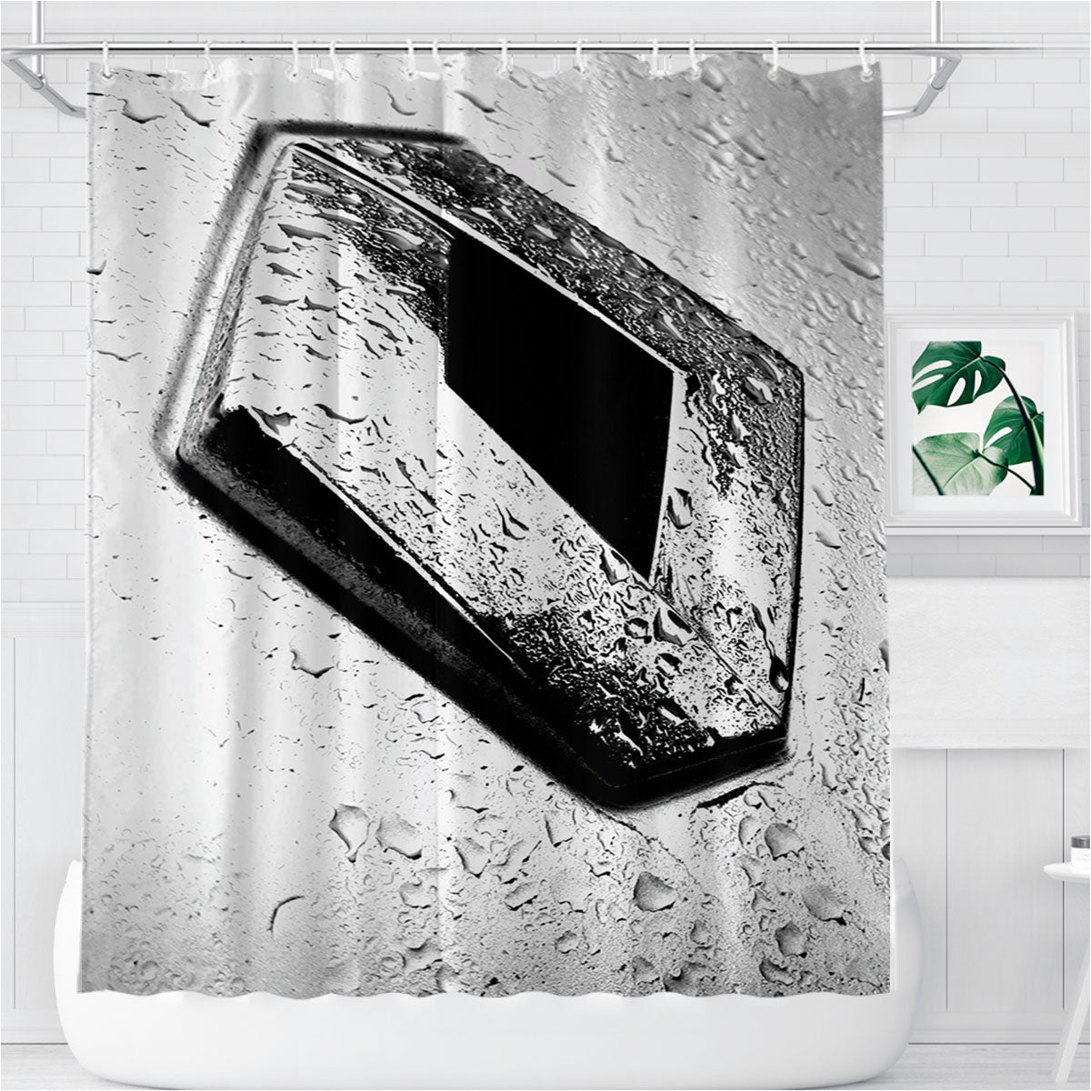 Renault Emblem After Rain Bathroom Shower Curtain Fabric Waterproof | 66 X 72 Inch