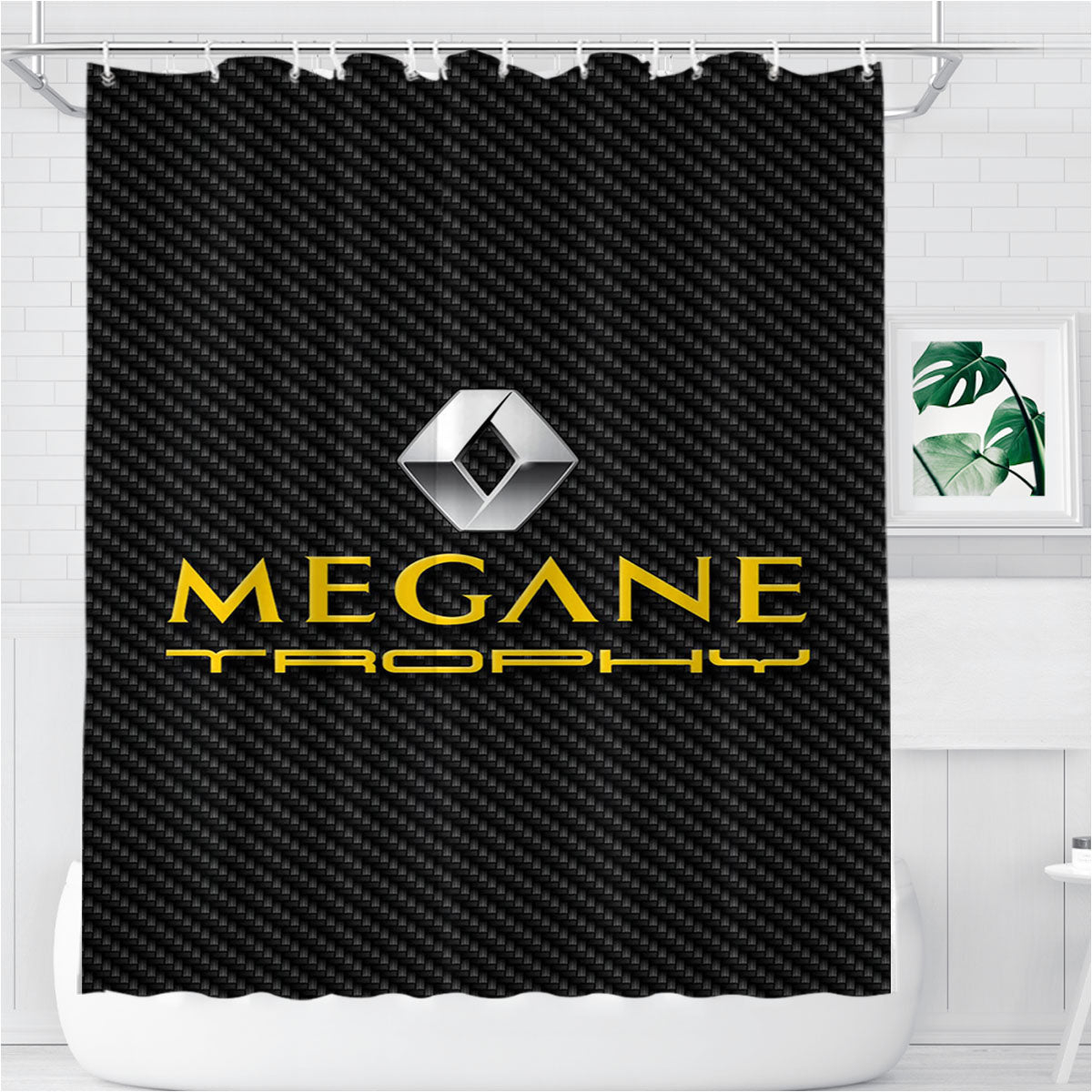 Renault Megane Bathroom Shower Curtain Fabric Waterproof | 66 X 72 Inch