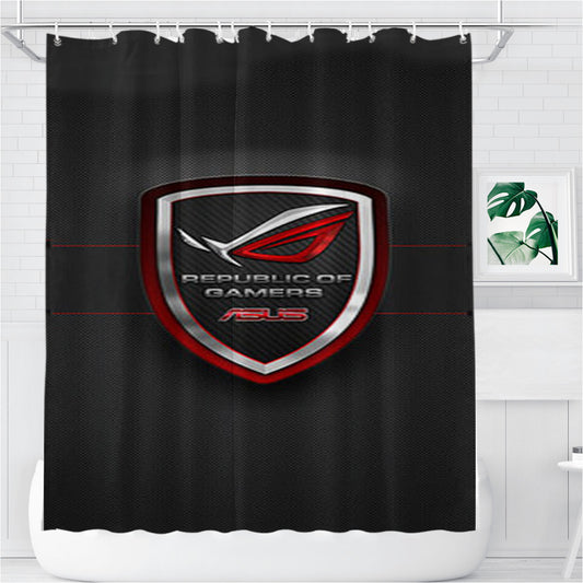 Personalized Republic Of Gamers Asus Shower Curtain Farmhouse Bathroom Decor