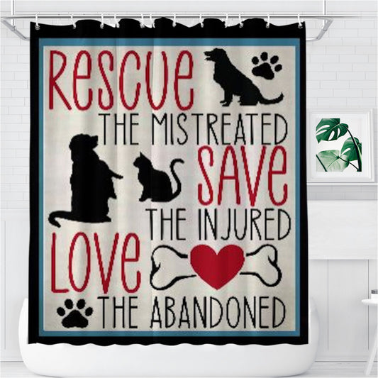 Rescue The Mistreated Bathroom Shower Curtain Fabric Waterproof
