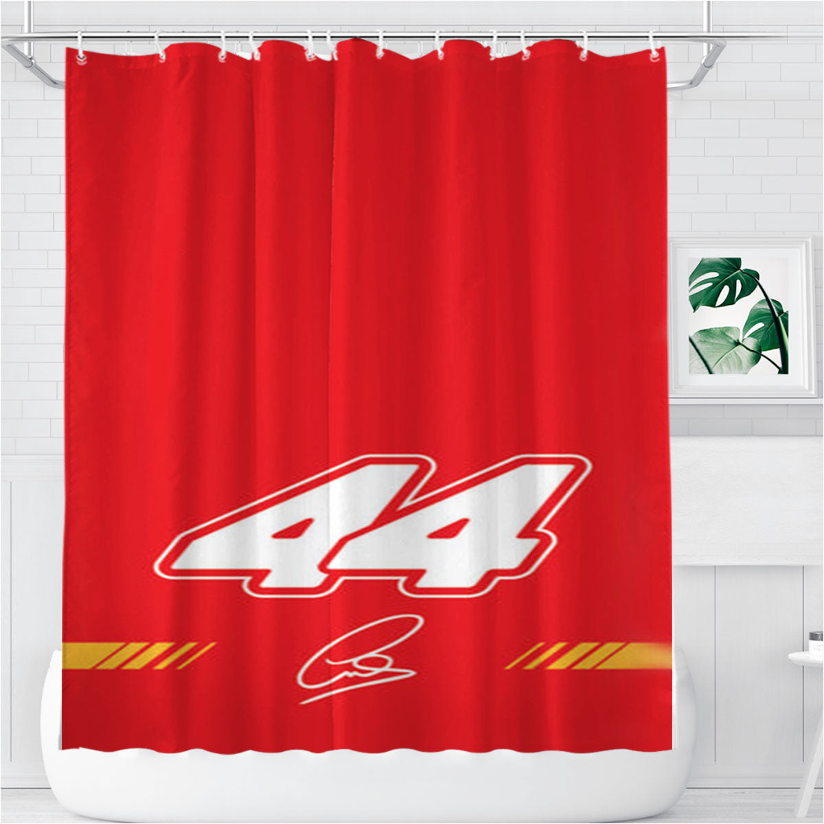 Retro 44 Hamilton Bathroom Shower Curtain Fabric Waterproof | 66 X 72 Inch