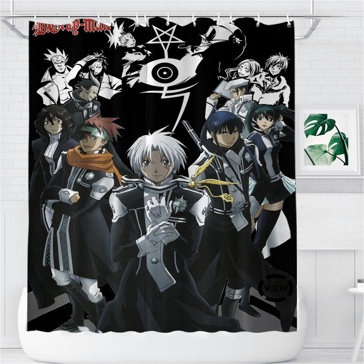 Retro Anime D Gray Man All Characters Bathroom Shower Curtain Fabric Waterproof | 66 X 72 Inch