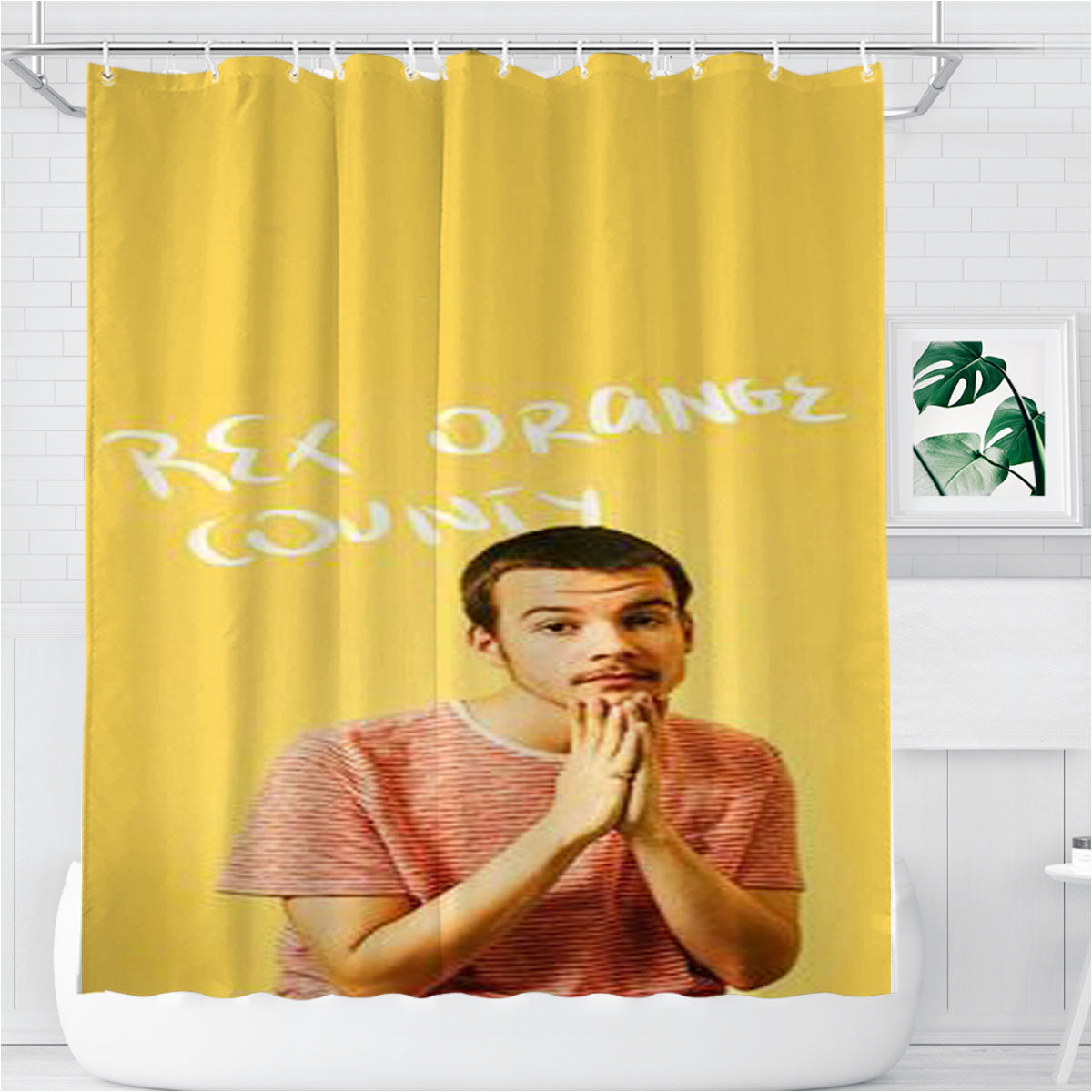 Rex Orange County Yellow Bathroom Shower Curtain Fabric Waterproof | 66 X 72 Inch