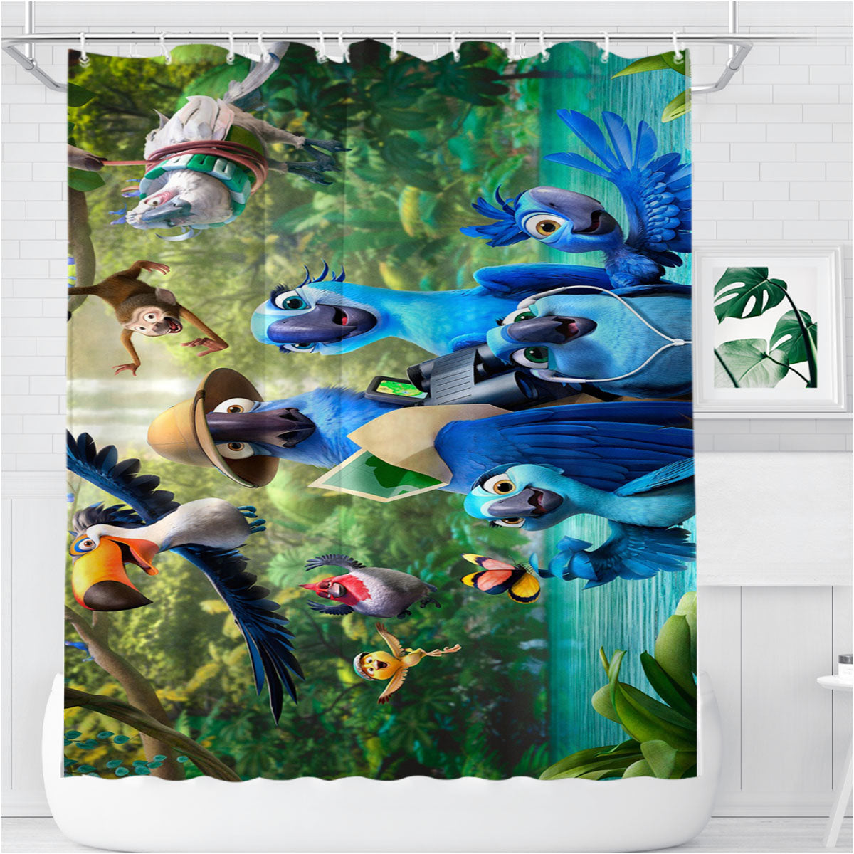 Rio Movi Bathroom Shower Curtain Fabric Waterproof | 66 X 72 Inch