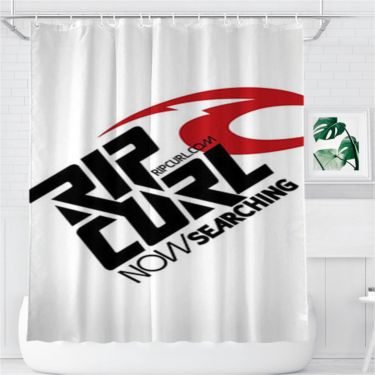Rip Curl Surfing Bathroom Shower Curtain Fabric Waterproof | 66 X 72 Inch