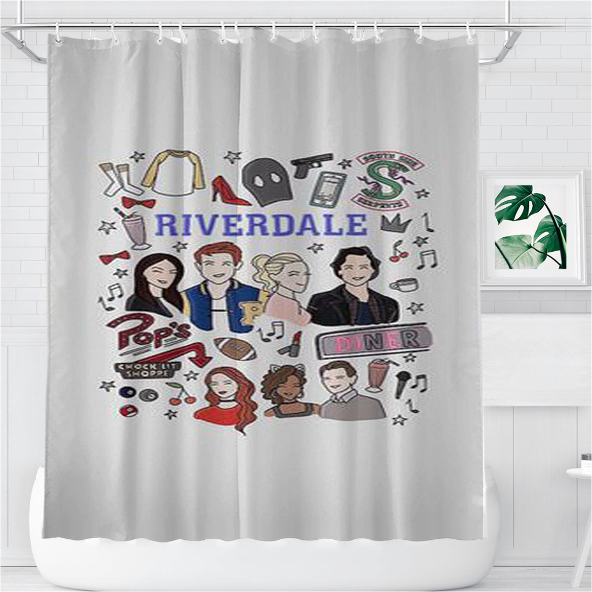 Riverdale Jughead South Side Bathroom Shower Curtain Fabric Waterproof | 66 X 72 Inch