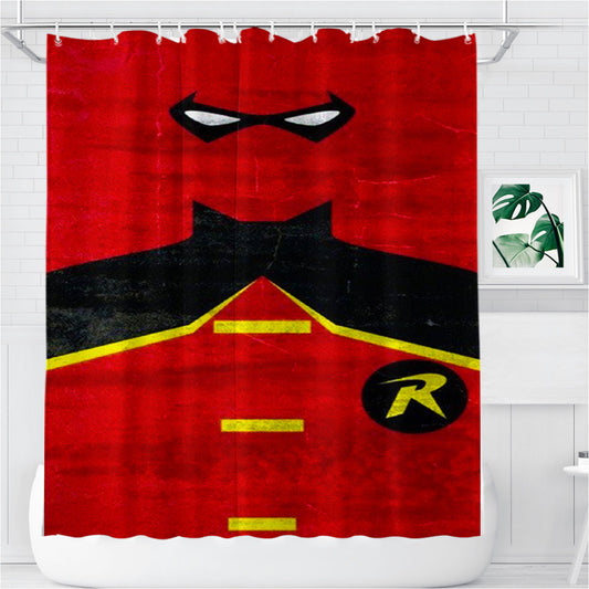 Personalized Robin Dc Superhero Shower Curtain Farmhouse Bathroom Decor
