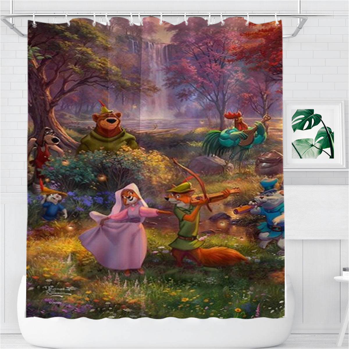 Robin Hood Bathroom Shower Curtain Fabric Waterproof | 66 X 72 Inch
